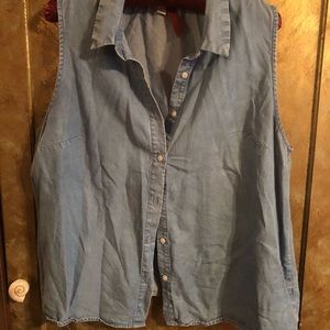 A New Day button up tank